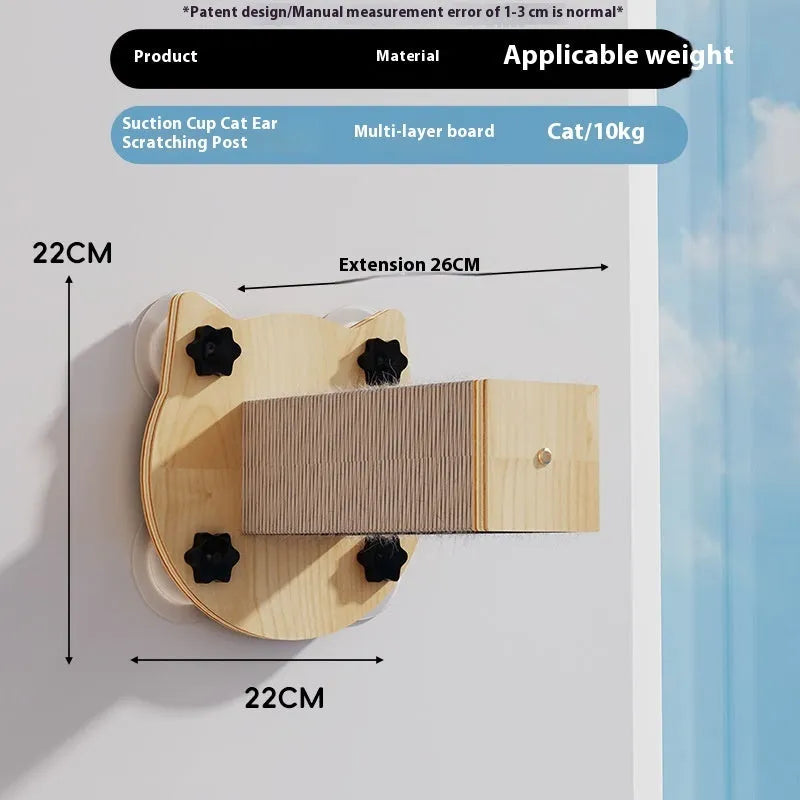 Suspended sisal cat scratching climbing frame with a space capsule design in one of five style options.