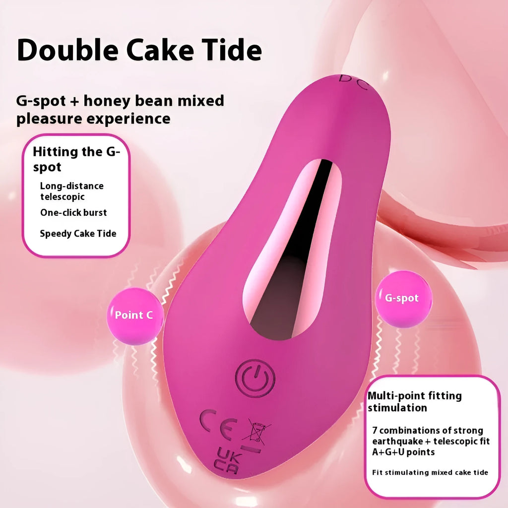 Rose red APP remote control wearable female massager with USB charging port