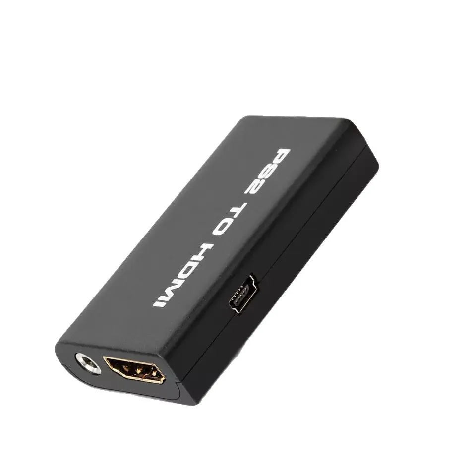 Black game to HDMI converter with PS/2 interface for PlayStation 2 console