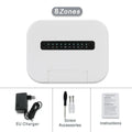 8-way smart water valve irrigation controller with wireless bridge and scheduled watering, available in black, gray, green, white