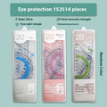 Youpai transparent acrylic ruler set with squares and protractor on a wooden desk