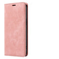 Magnetic flip phone case for iPhone in various colours showing TPU and leather construction