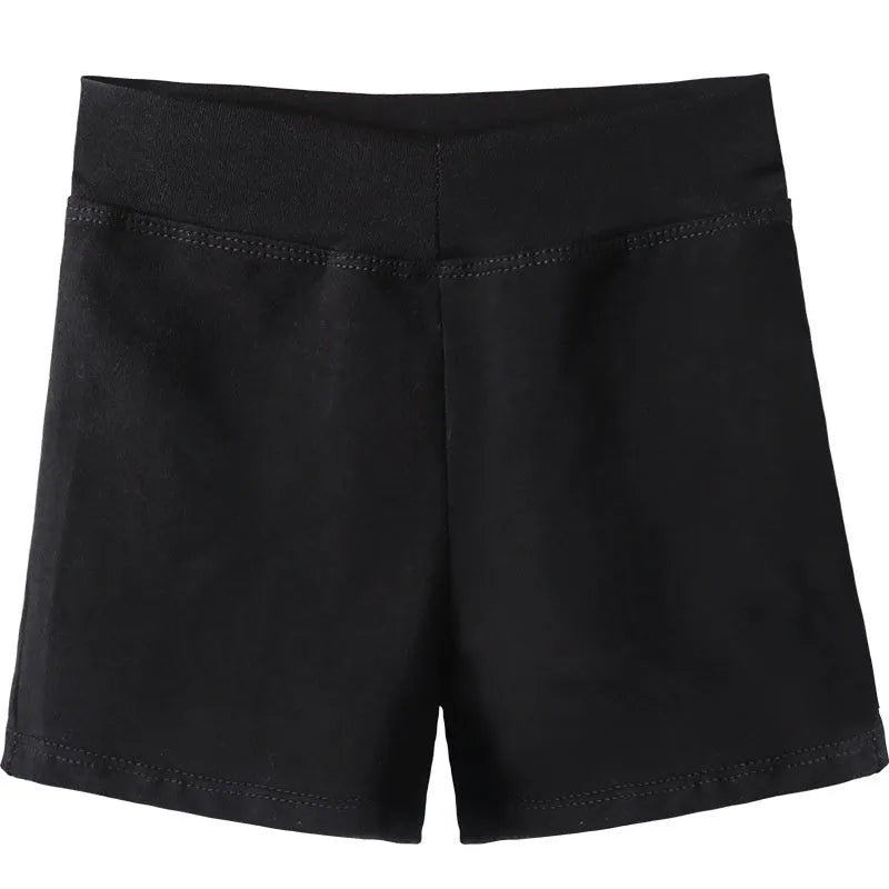 Black cotton ballet practice shorts for women's fitness and dance exercise