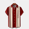 Men's slim fit short sleeve shirt with vibrant 3D floral digital print on polyester fabric