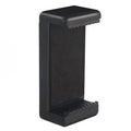 Black plastic single phone holder with rotating clamp and word folder on desk