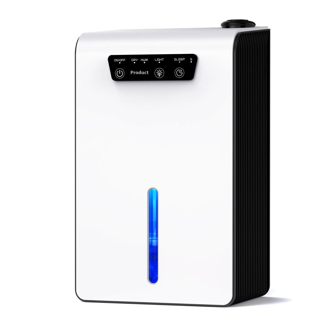 Milky white compact household dehumidifier for 10-20 square metre bedrooms