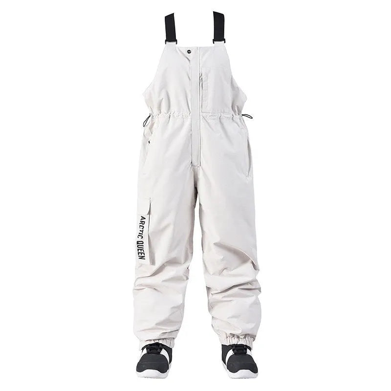 Outdoor ski suit for men and women in light gray, breathable waterproof polyester, sizes S-XXL