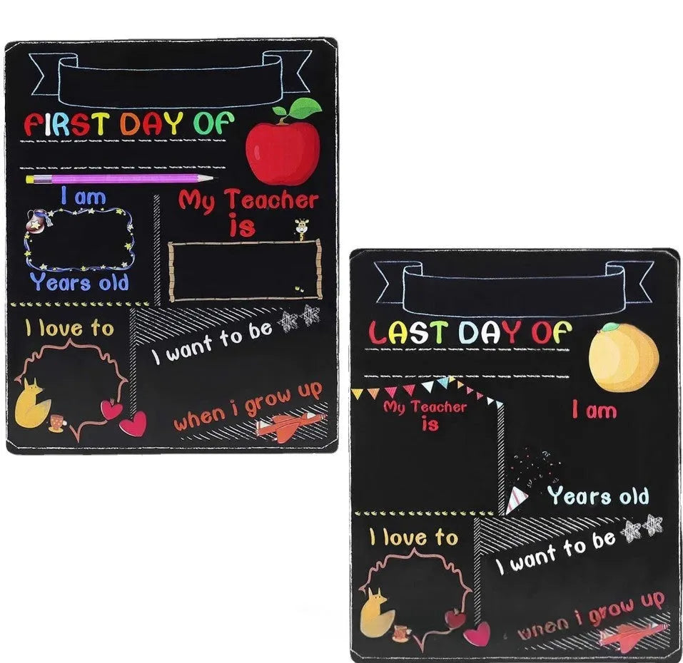 Blackboard first day of school wooden craftwork ornament density plate 25.5x30x0.5cm modern simplicity style