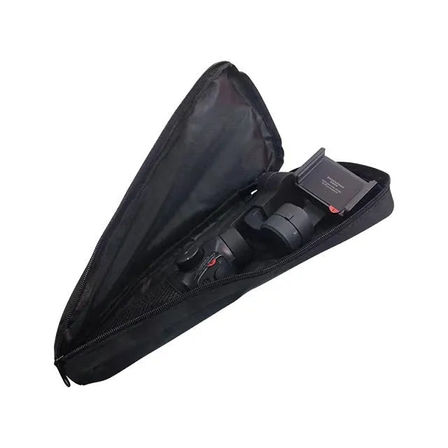 Black cloth portable storage bag for mobile phone stabiliser and accessories