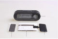 Black electronic car clock thermometer with luminous LED display showing time and temperature