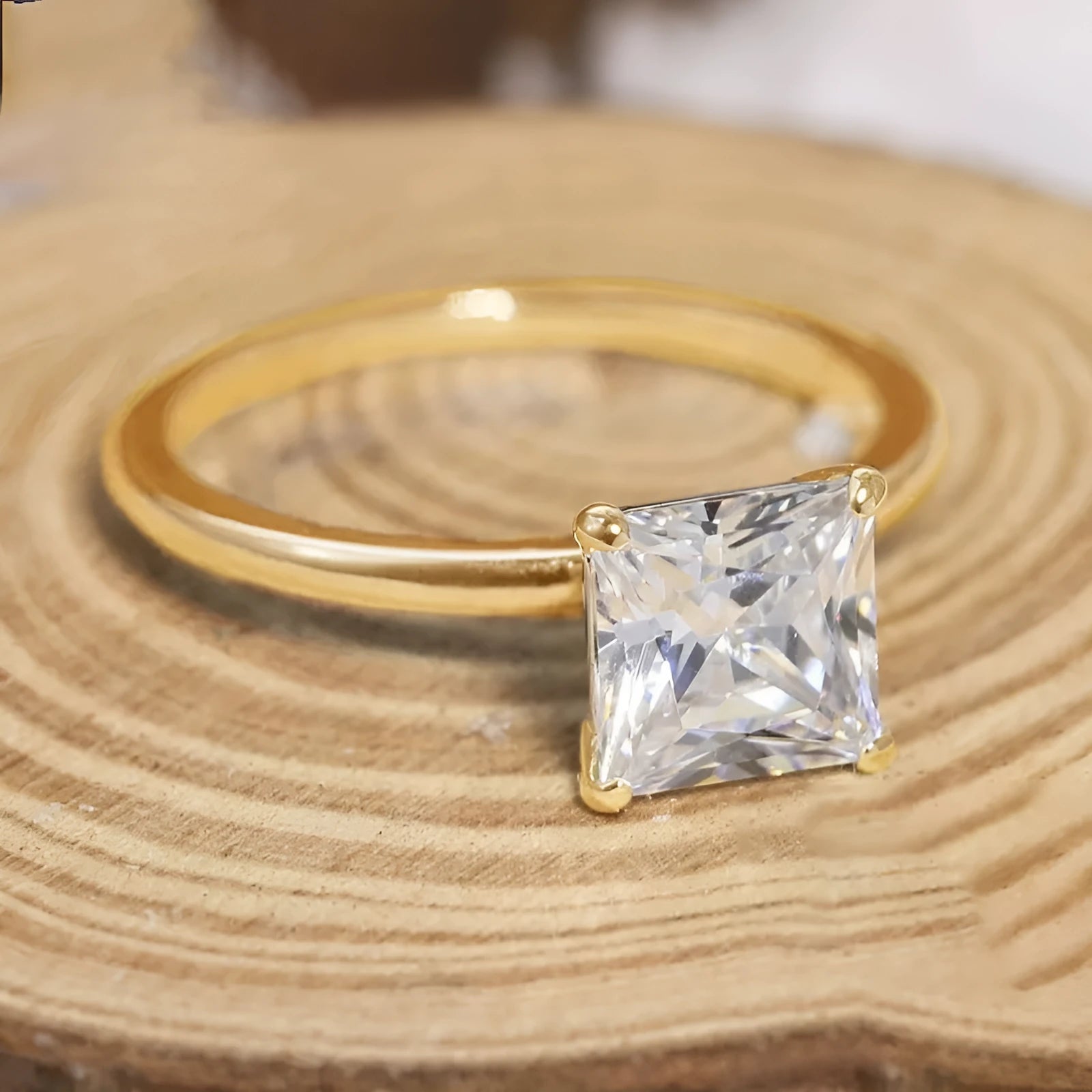 925 silver geometric round ring with zirconia accents in silver finish