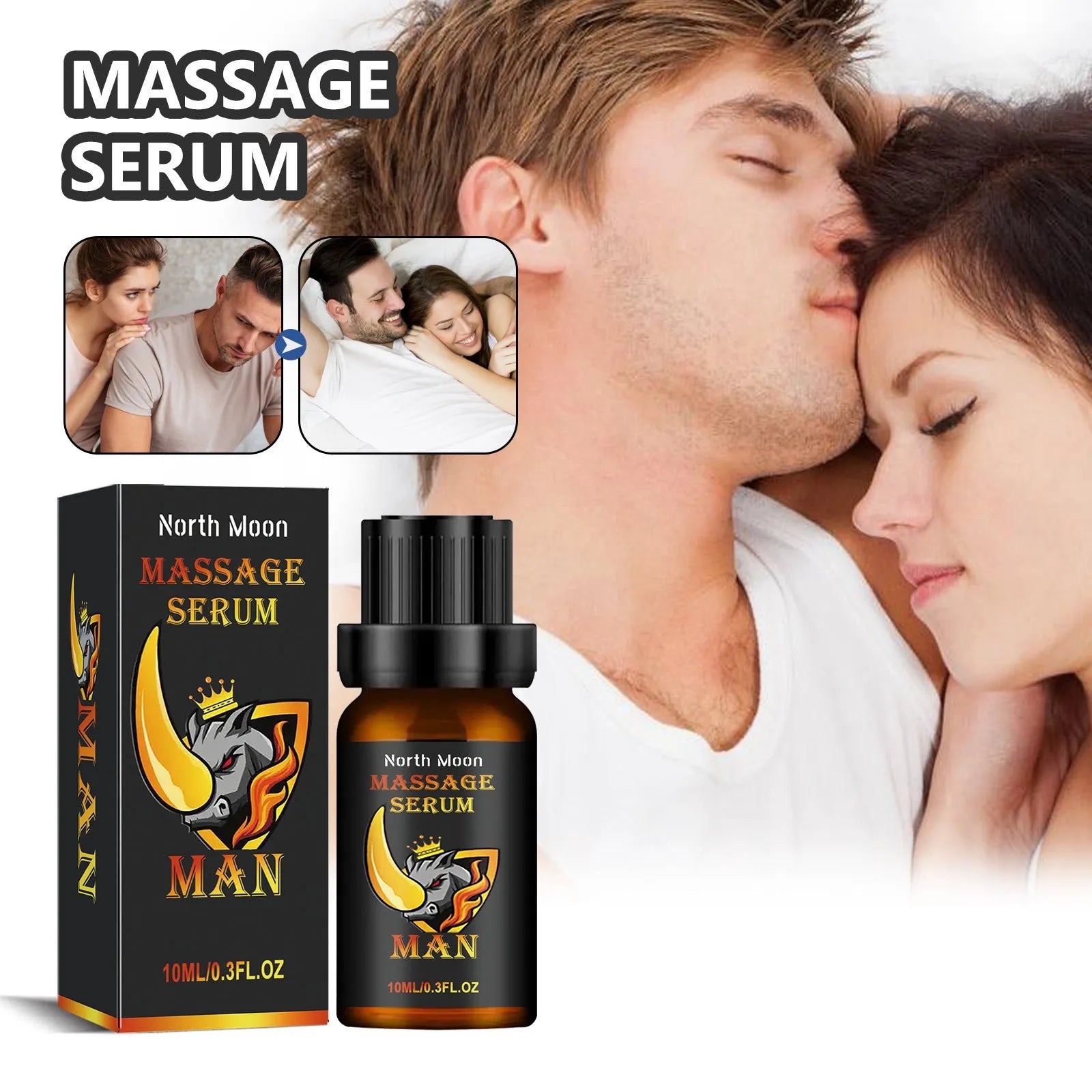 10ml men's body care essential oil bottle for external massage with endurance vitality properties