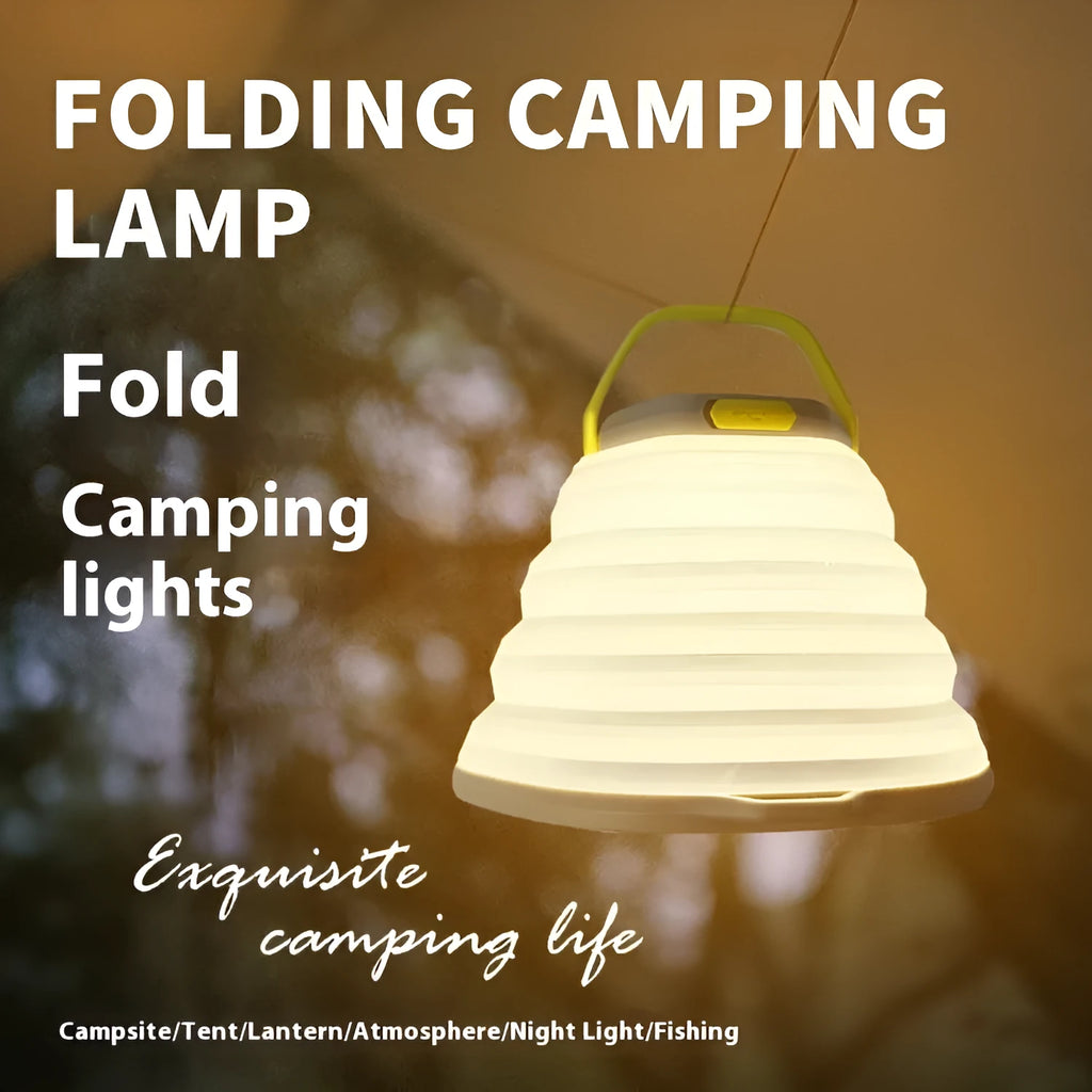 White camping lamp with large lighting capacity for outdoor tents and camping trips