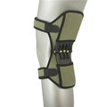 Spring knee brace with adjustable straps and breathable fabric for sports and climbing activities
