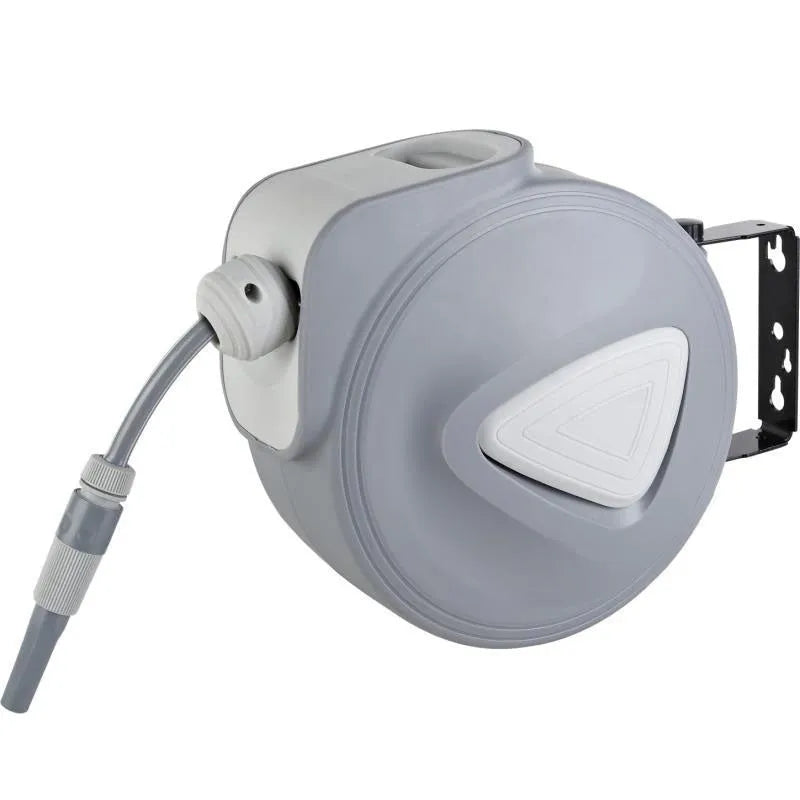 Automatic retractable hose reel with 10 metre PVC pipe for car washing and garden watering