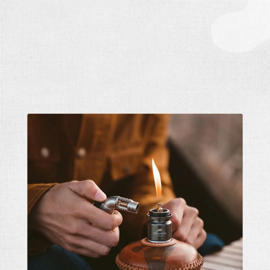 Silver outdoor portable gas cylinder light 120x50x50mm aluminium borosilicate glass