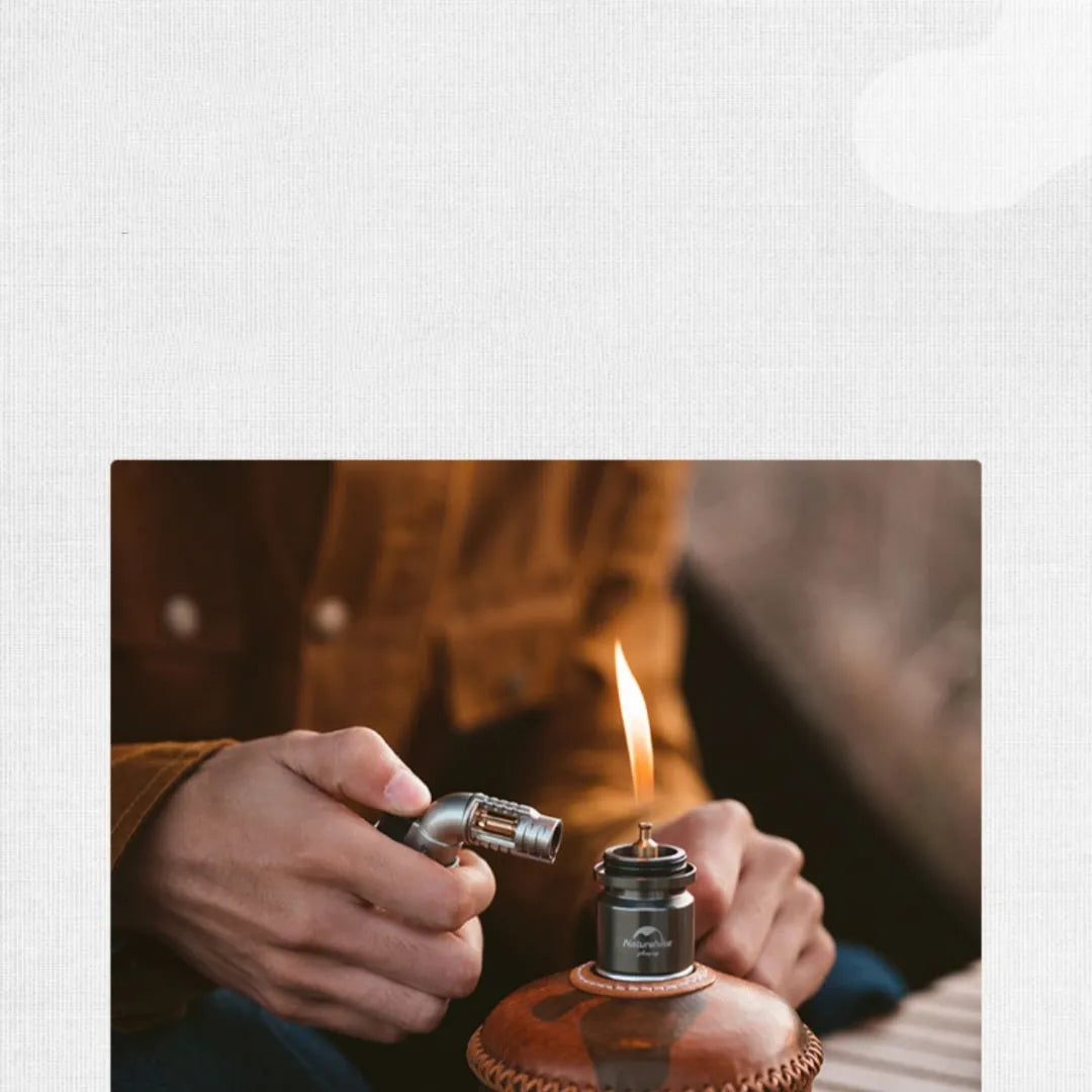 Silver outdoor portable gas cylinder light 120x50x50mm aluminium borosilicate glass
