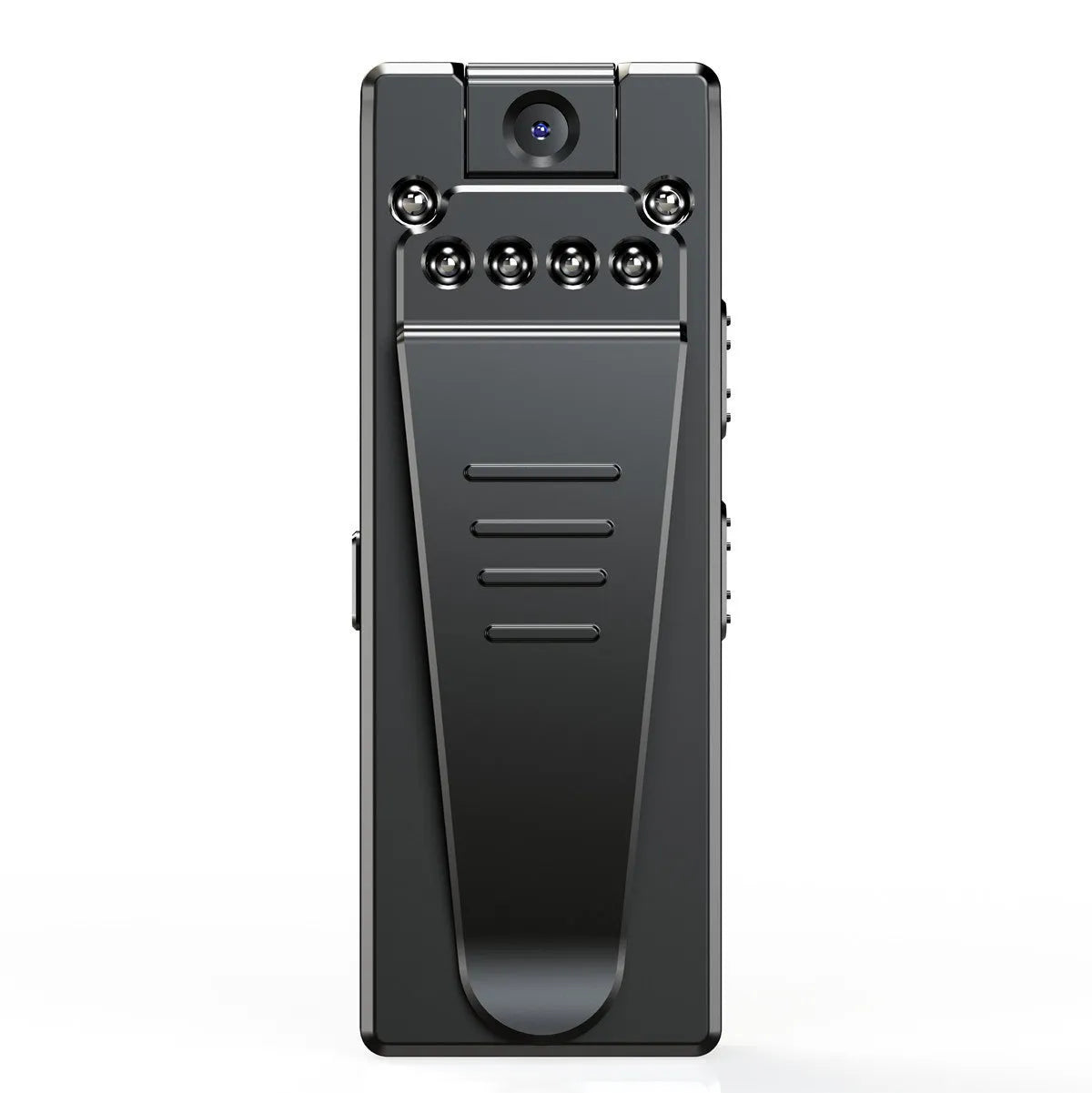 Black 1080p HD DV home camera with 90-degree rotation capability and night vision