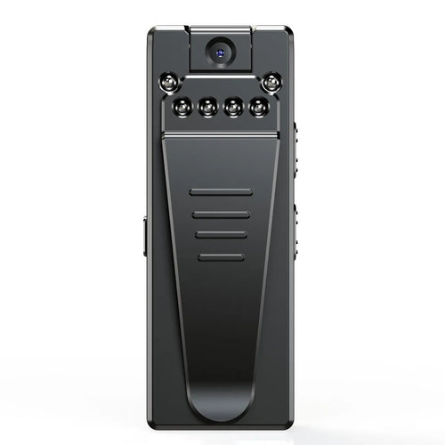 Black 1080p HD DV home camera with 90-degree rotation capability and night vision