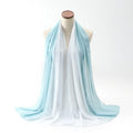 Bubble towel breathable soft scarf for women in chiffon with ethnic print, 175cm long, 70cm wide, available in 12 colours