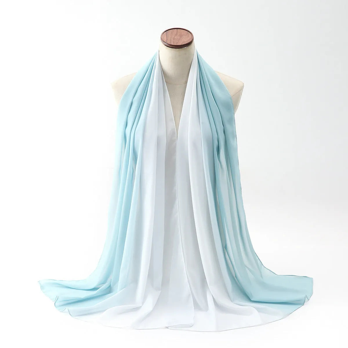 Bubble towel breathable soft scarf for women in chiffon with ethnic print, 175cm long, 70cm wide, available in 12 colours