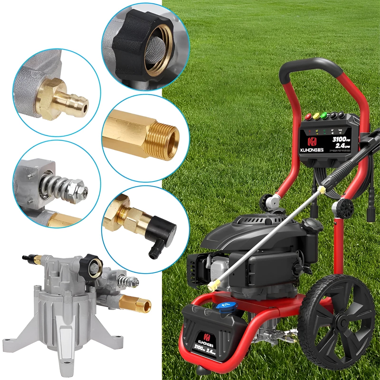 P170 swash plate cast aluminium pump with perpendicular shaft for high pressure cleaning machine accessories