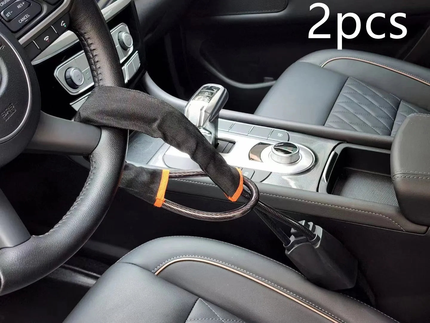 Red car steering wheel lock for General Motors vehicles with iron construction