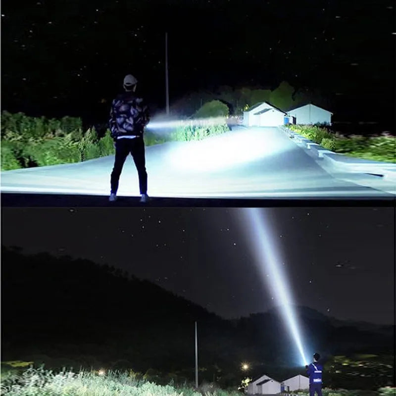 XHP90 XHP50 tactical LED flashlight black aluminium alloy 155mm with lamp holder push switch