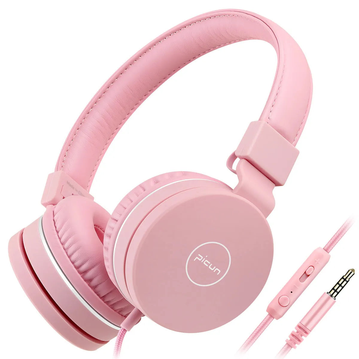 BENGOO C30 wired over-ear gaming headset with microphone, shown in mint green with a braided cable.