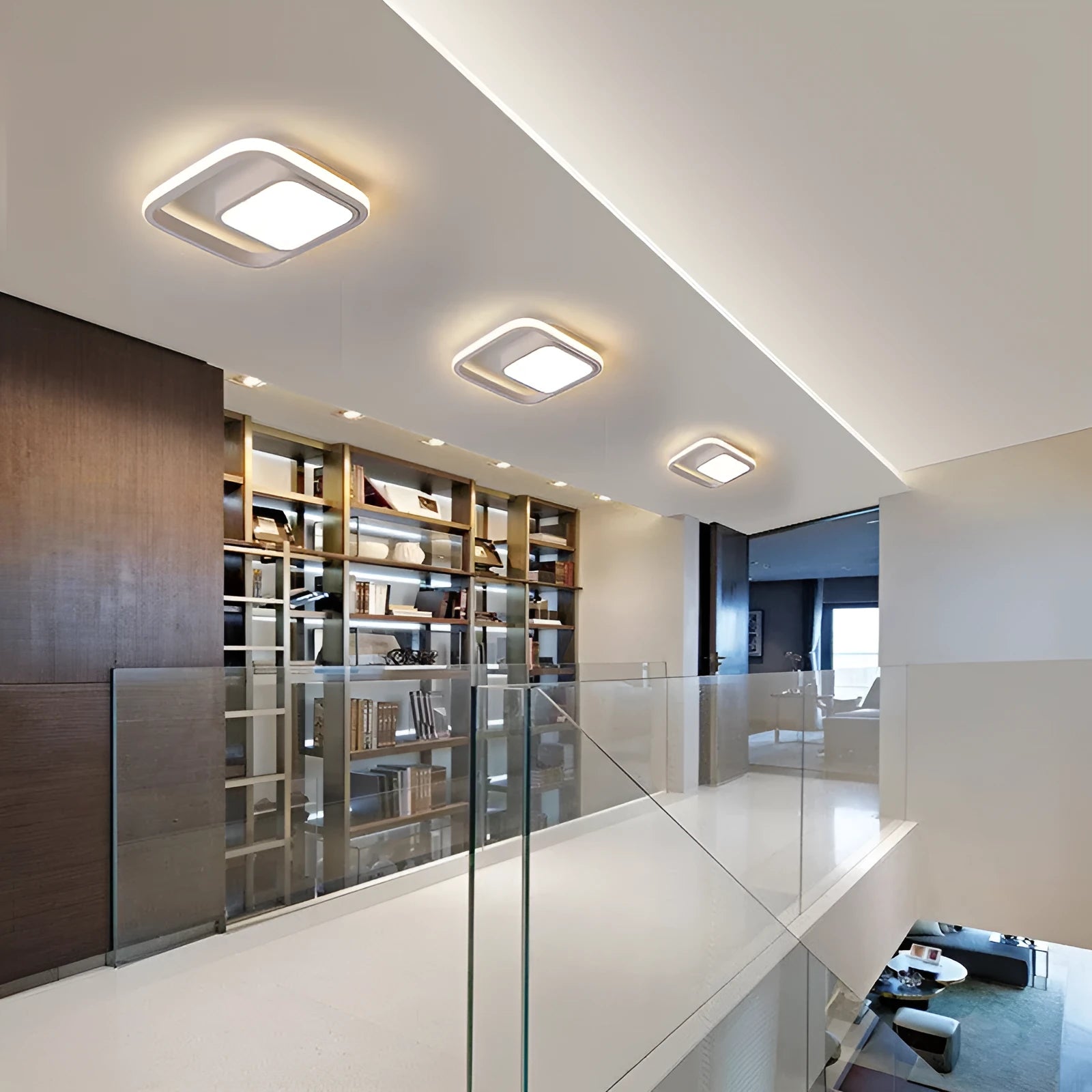 Commercial LED corridor aisle lighting fixtures in three style variations for hotels and restaurants