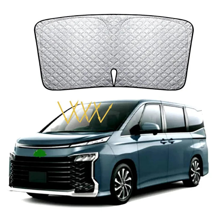 Silver car front windshield sunshade for Toyota NOAH XOVY 90 series vehicle