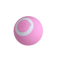 Blue silicone gravity rolling cat teasing ball on a floor