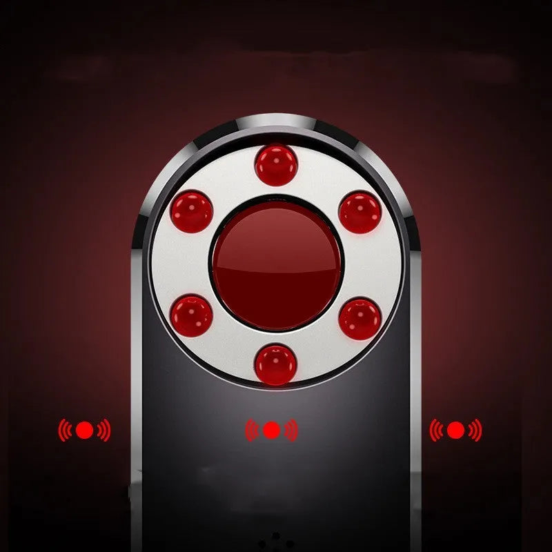 AK400 portable infrared detector for anti-monitoring with compact black housing and USB port.