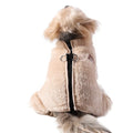 Polyester double-sided plush pet jumpsuit in gray colour for dogs, available in sizes XS to XL