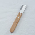 Dog stripping knife with wood handle for grooming long-haired pets in two size options