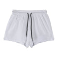 Men's quick-drying nylon summer shorts in black or white with mid-waist design