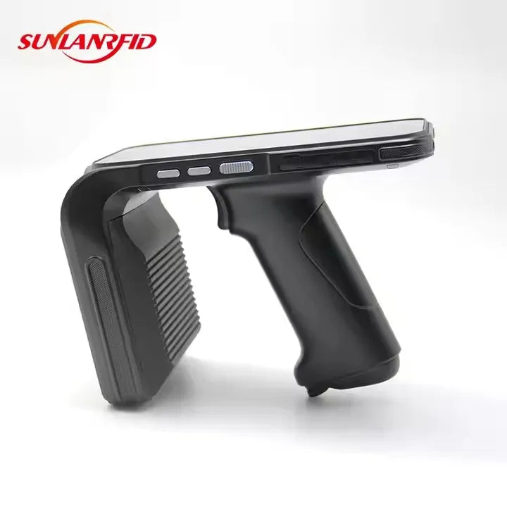 SLP-05 handheld Android UHF RFID reader scanner for warehouse logistics inventory management.
