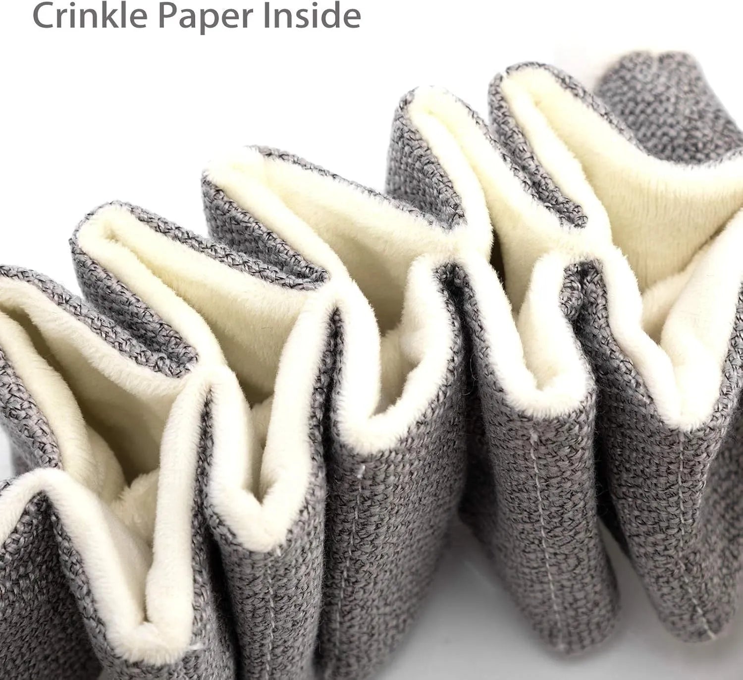 Gray Koala plush dog toy measuring 30cm long with crinkle paper inside.