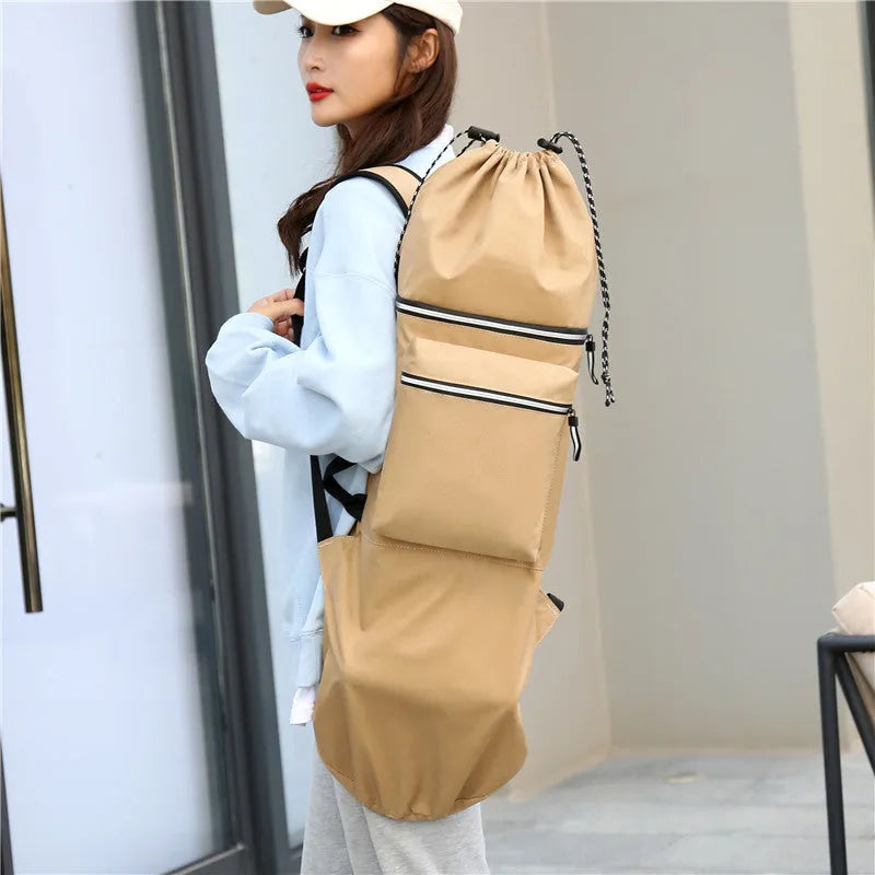 Lightweight waterproof nylon skateboard bag in multiple colour options with large capacity