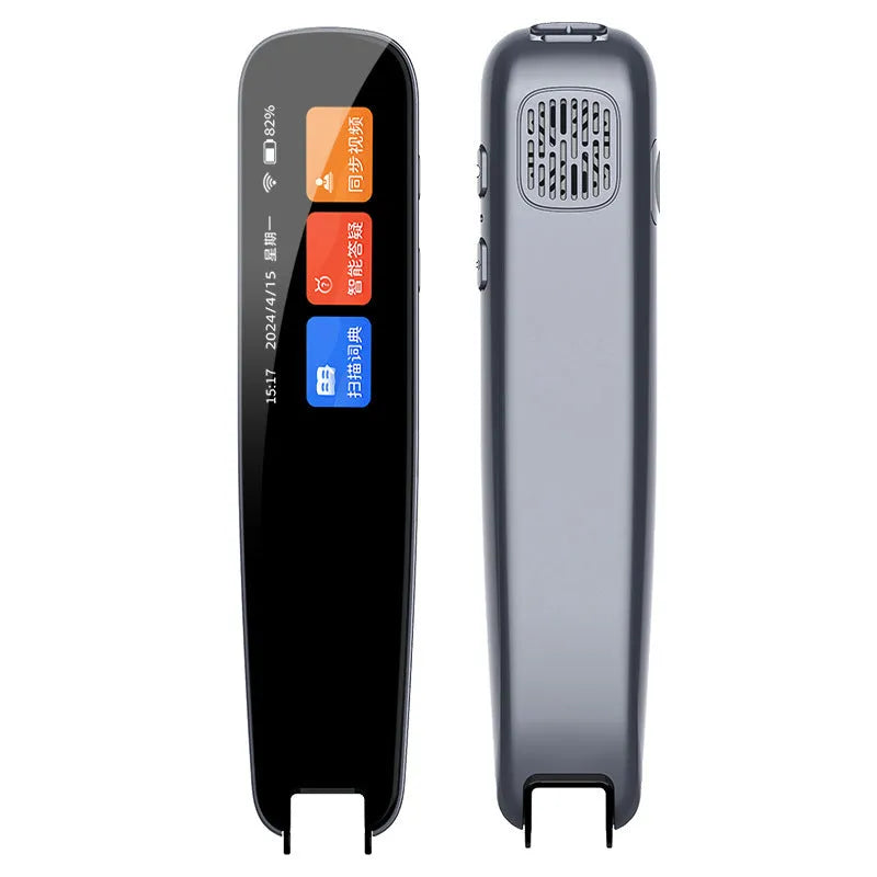Dark grey offline talking pen for scan translation and English dictionary functions