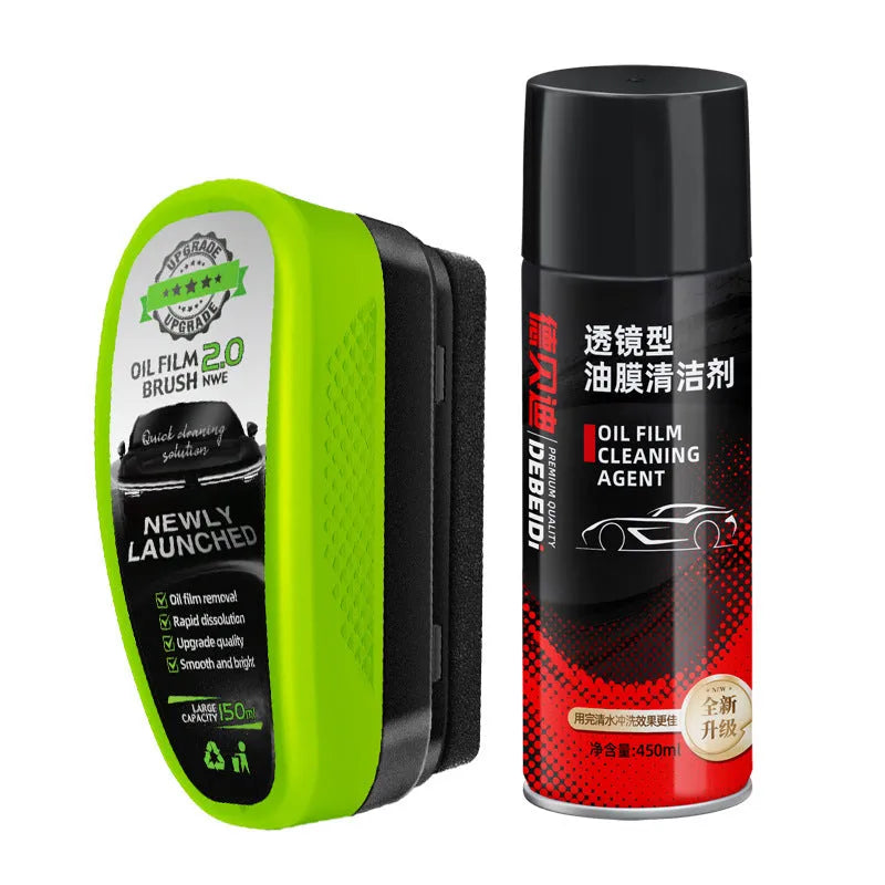 Green car glass wiper oil-removing crystal plating coating 150ml bottle with cloth