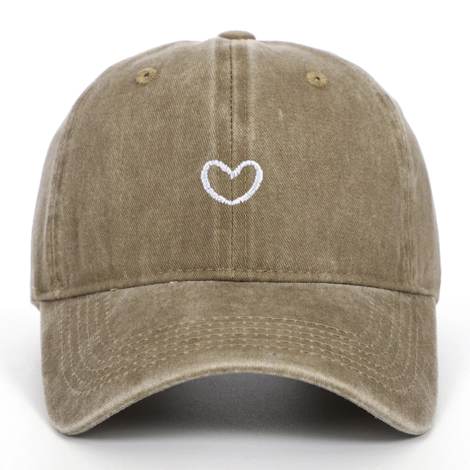 Adjustable retro-style cotton baseball cap with embroidered detailing, shown in a selection of colours.