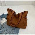 Soft Oxford cloth folding shoulder tote bag in street trend style