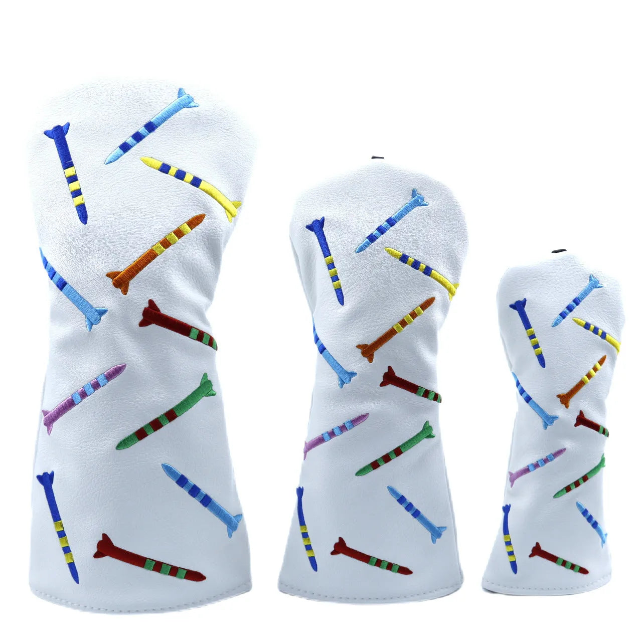 Set of golf wooden training poles in three different sizes for multi-sport use