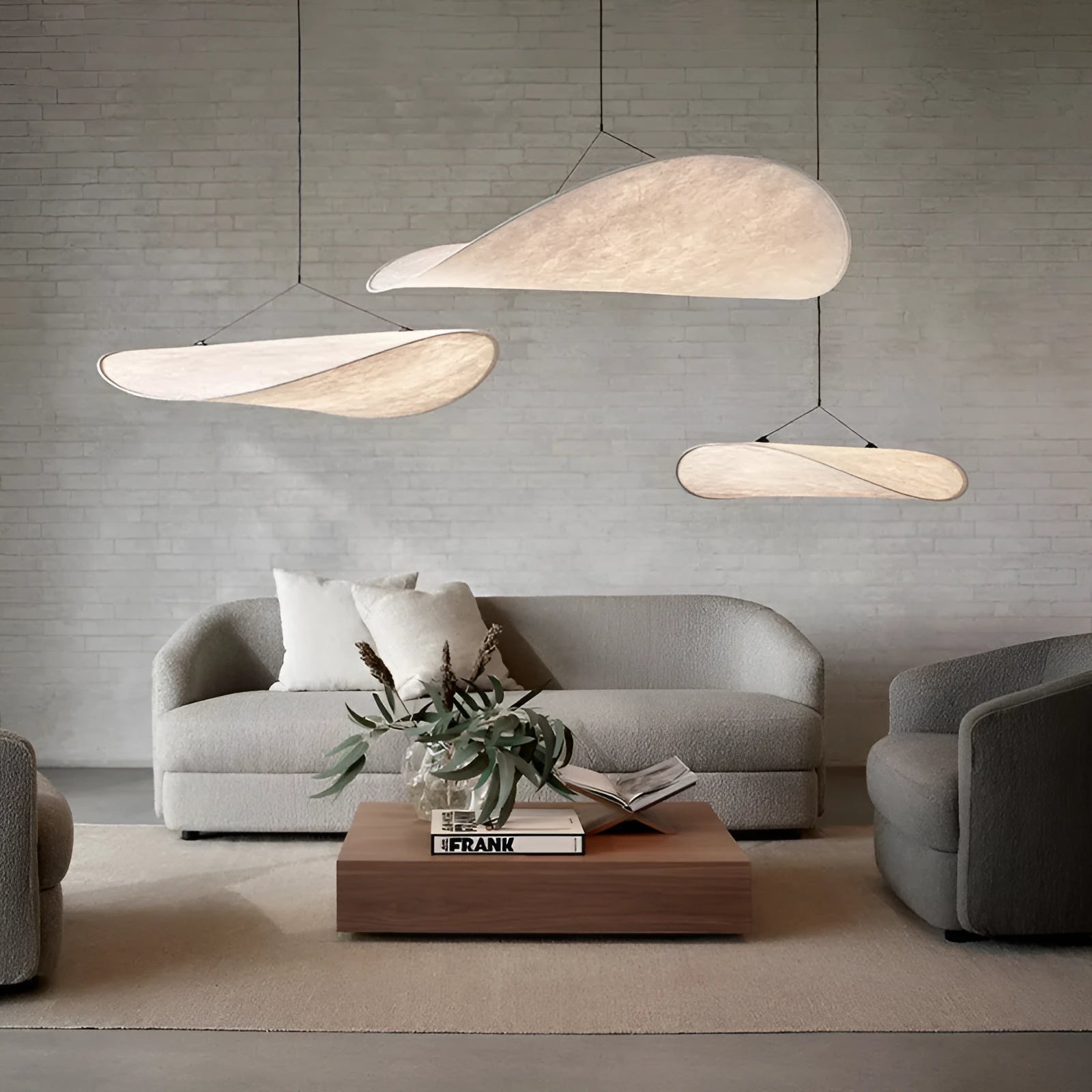 Simple art silk chandelier with diameter options and remote control for living room bedroom