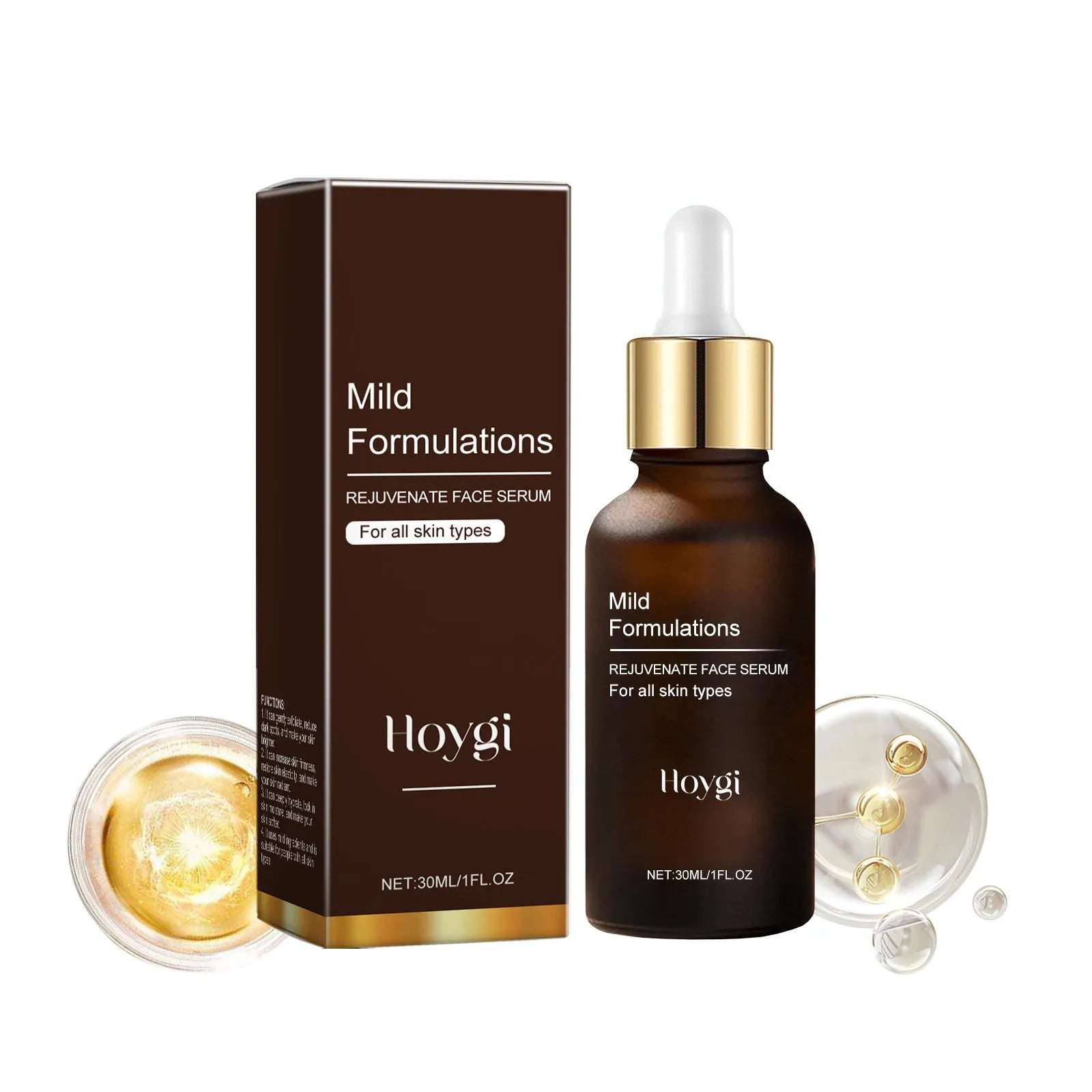 30ml facial skin care essence bottle with hyaluronic acid, collagen and vitamin C