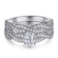 Oval inlaid zircon silver ring for women, niche high sense design, multiple US sizes available