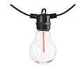 Outdoor waterproof string lights with 10 warm bulbs on 5 metre cord for garden and wedding decoration