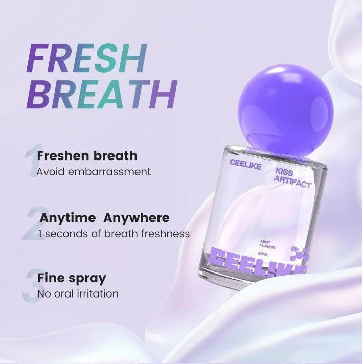 20ml probiotics oral care spray bottle with dimensions 4.7cm x 4.7cm x 10cm