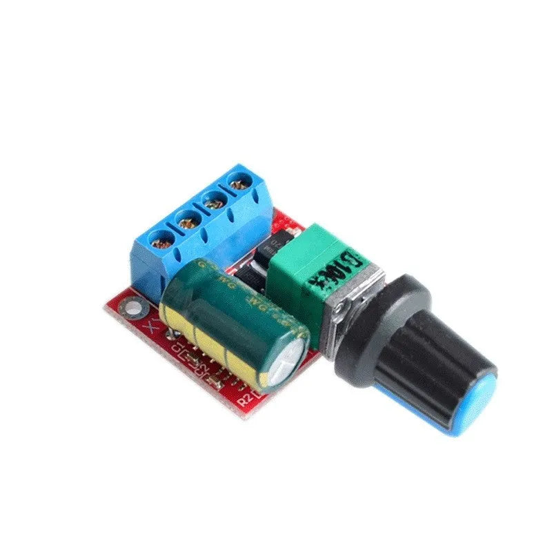 PWM DC motor speed controller module with potentiometer knob for 5V-35V applications